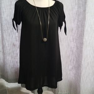 On or off shoulder black tunic NWT